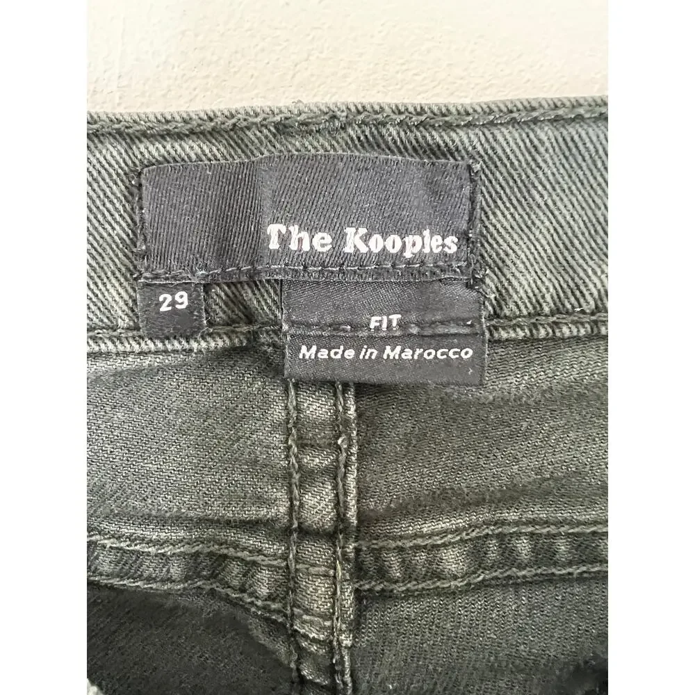 The Kooples Green HP709 Fit Skinny Jean Stretch Cotton Button-Fly Women Size 29